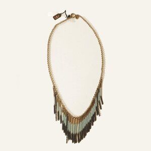 Juicy Couture Layered Fringe Chain Link Necklace